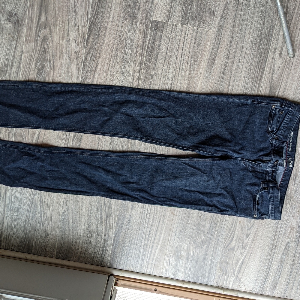 Loft Dark Wash Modern Skinny Jeans